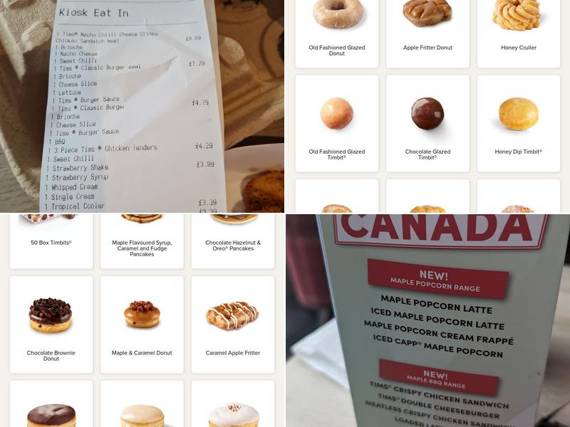 Tim Hortons Menu