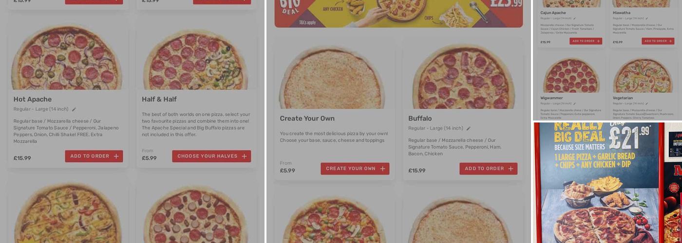 Apache Pizza Coleraine Menu