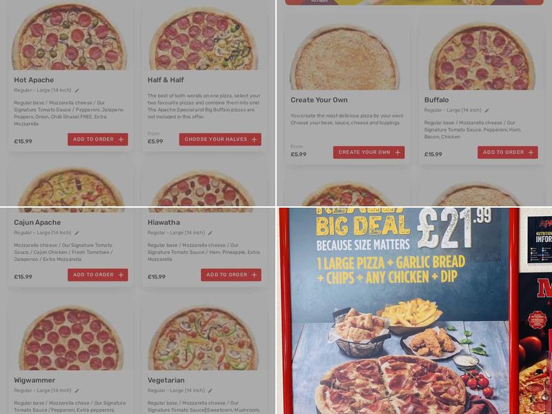 Apache Pizza Coleraine Menu