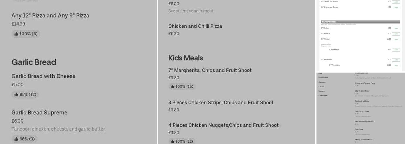 The 3 Kings Menu