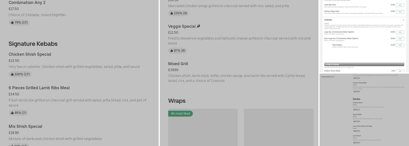 Shish & Grill - Colney Menu