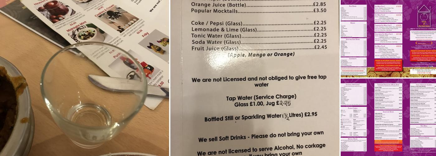 VENUE @ THE CLOCK HOUSE Menu