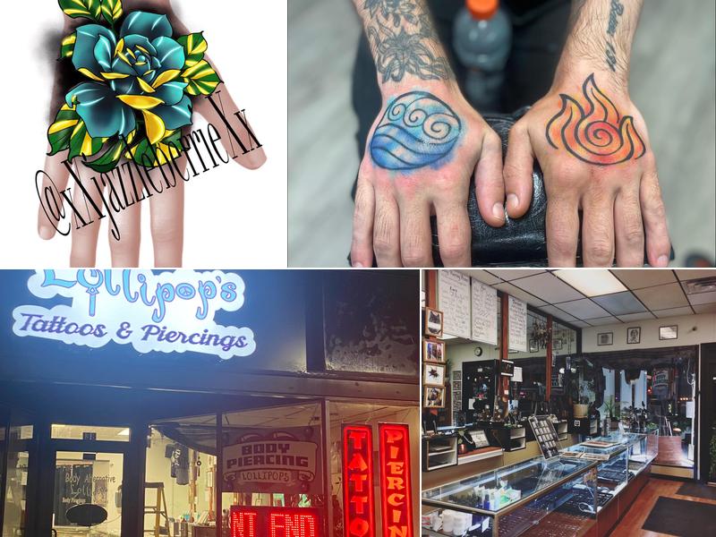 Lollipops tattoo and piercings