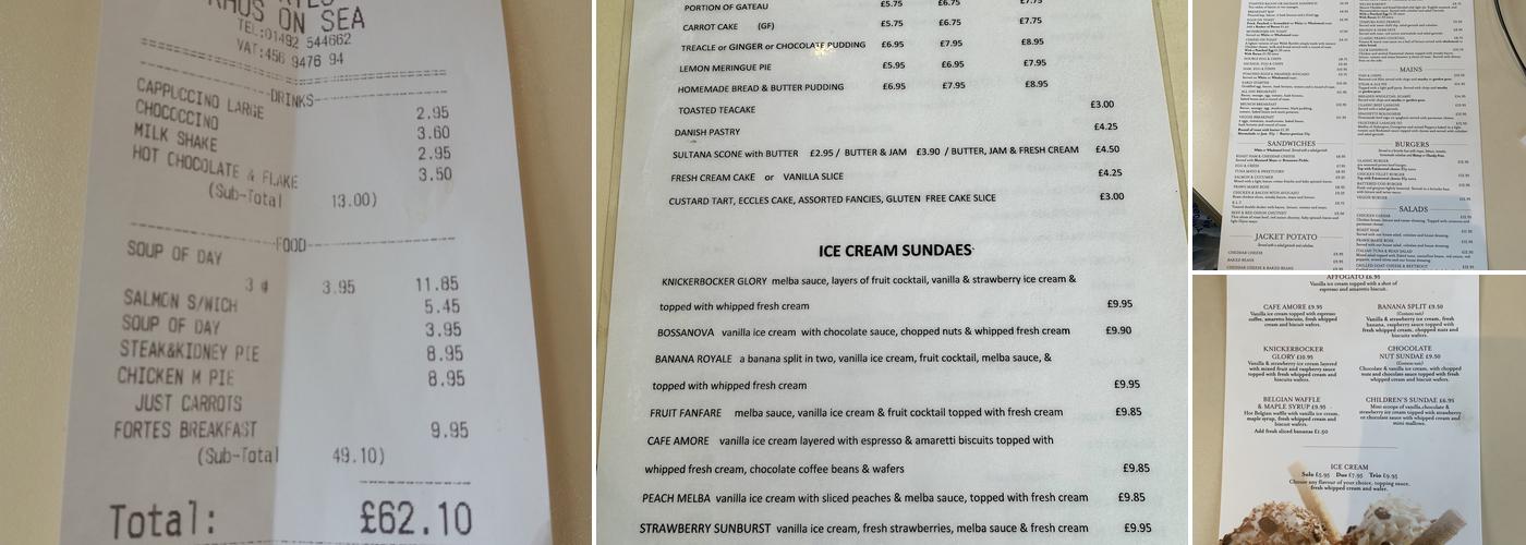 Forte's Wales Ltd Menu