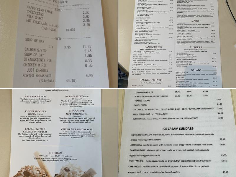 Forte's Wales Ltd Menu