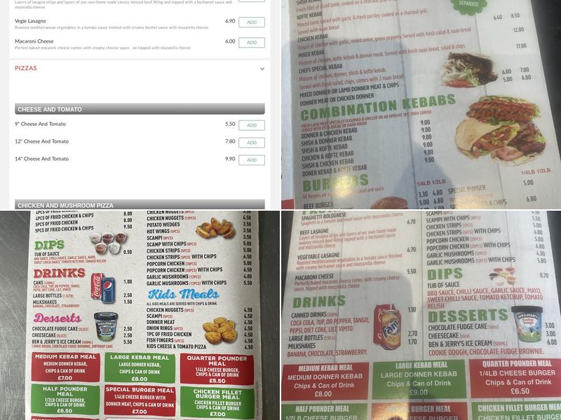 CheekyBay PIzza Pasta Menu