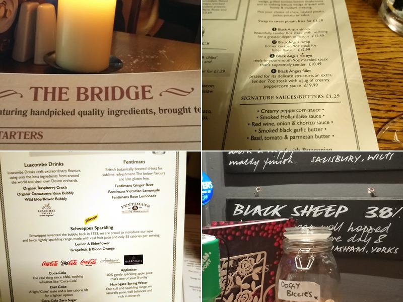 The Bridge Inn Menu