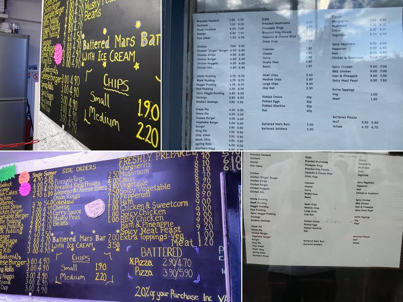 Comrie Fish & Chip Shop Menu