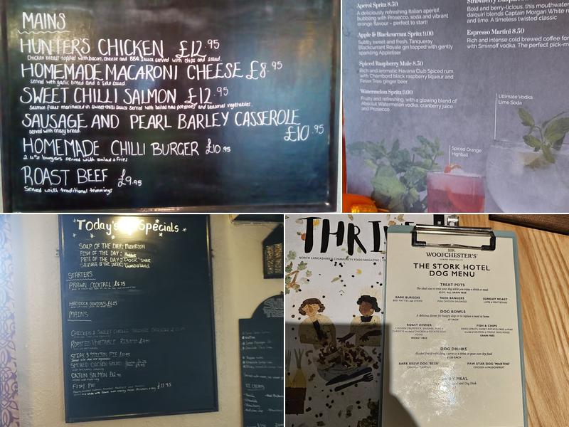 The Stork Hotel Menu