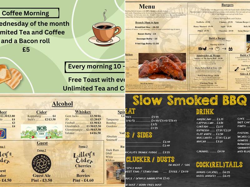 Clucking Swine - Slow Smoked BBQ Restaurant & Licensed Bar Menu