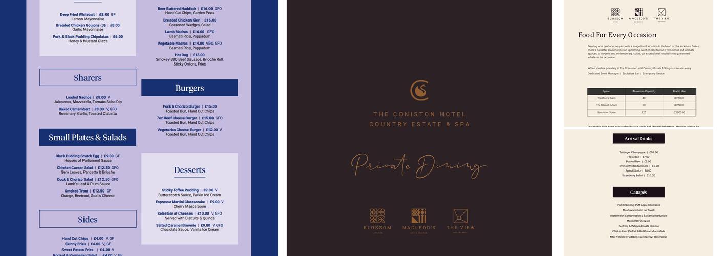 Macleod's Bar & Lounge Menu