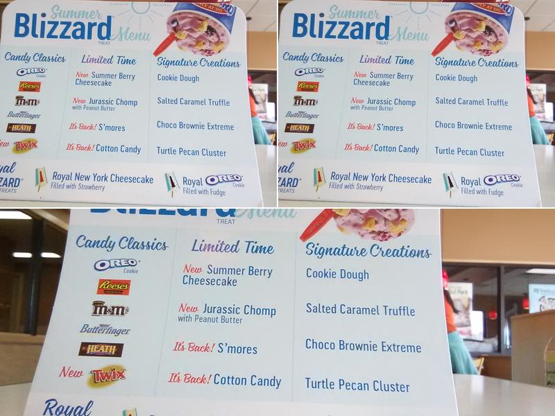 Dairy Queen Menu