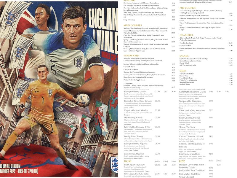 The Crown of Cookham Menu