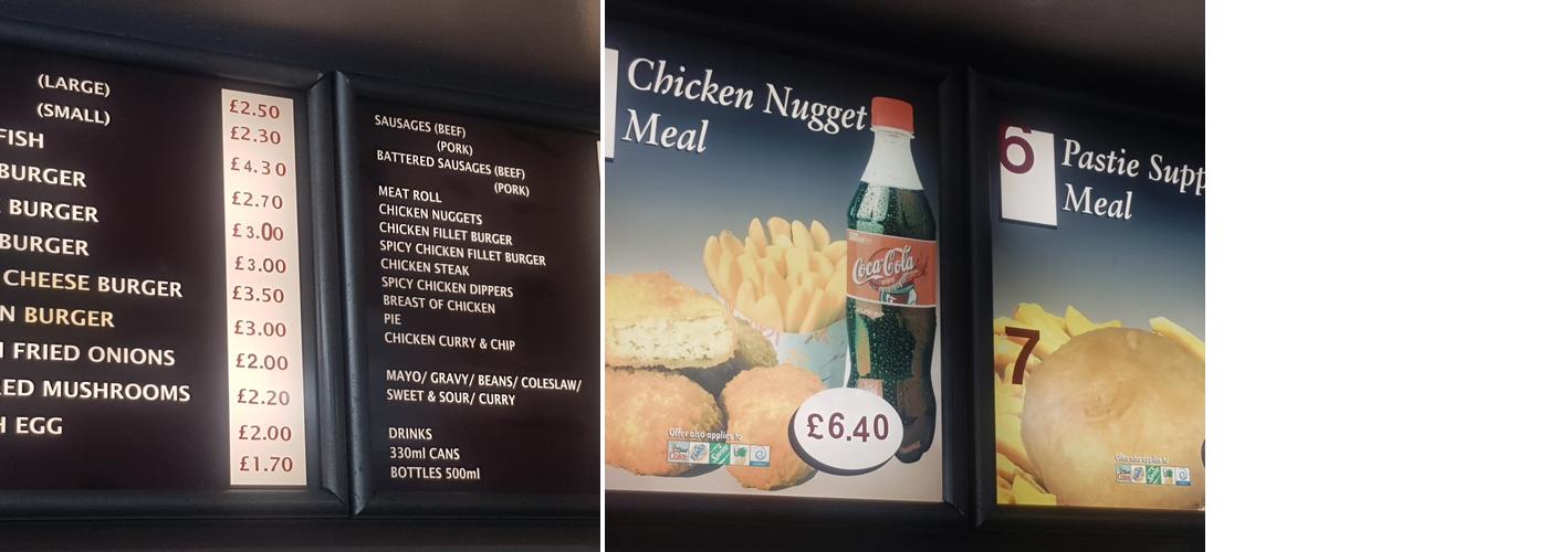 Glenngary Takeaway Menu