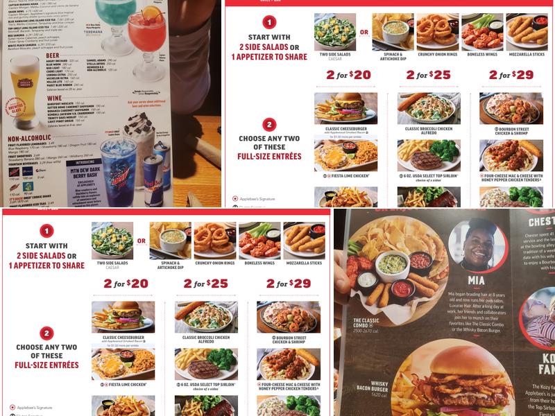 Applebee's Grill + Bar Menu