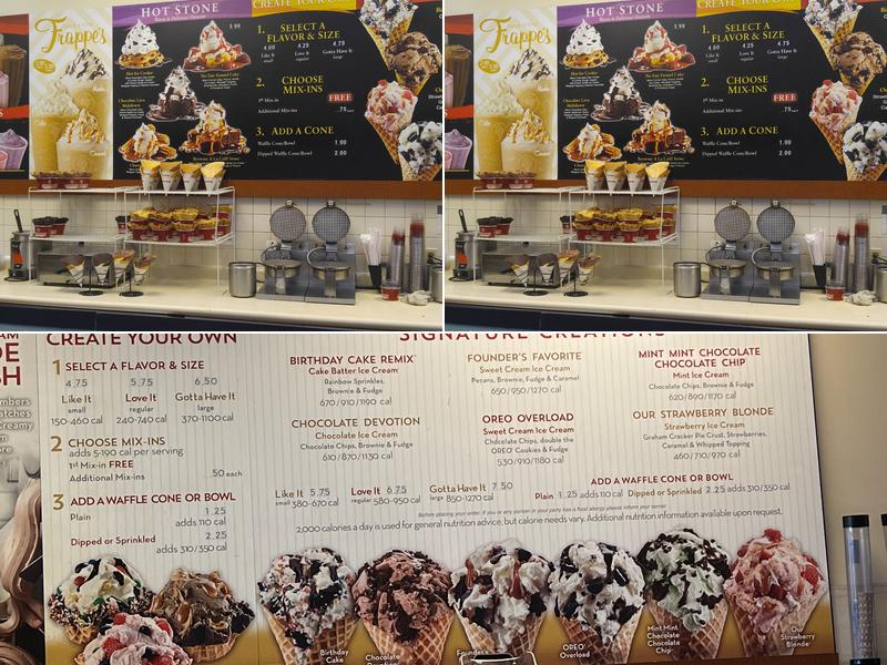 Cold Stone Creamery Menu