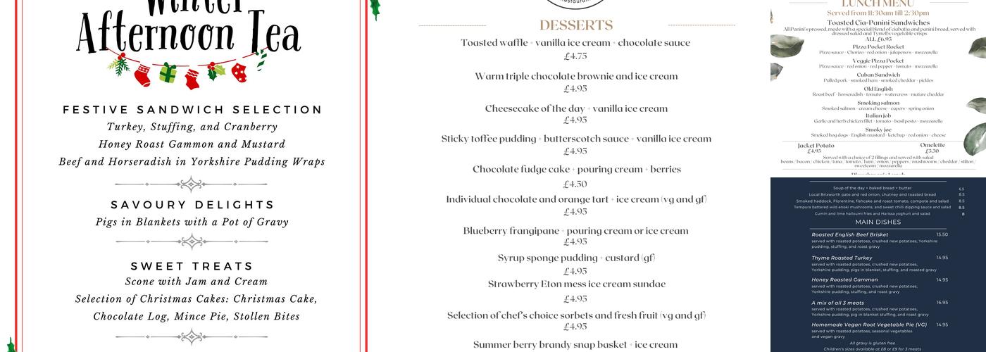 The White Hart - Corby Menu