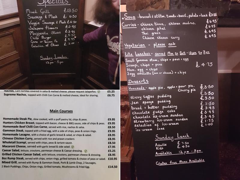 Knights Lodge Menu