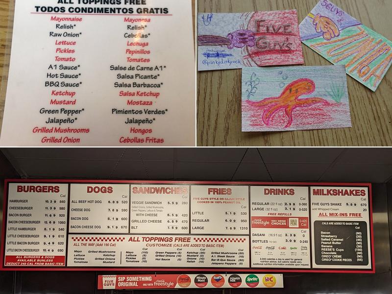 Five Guys Menu