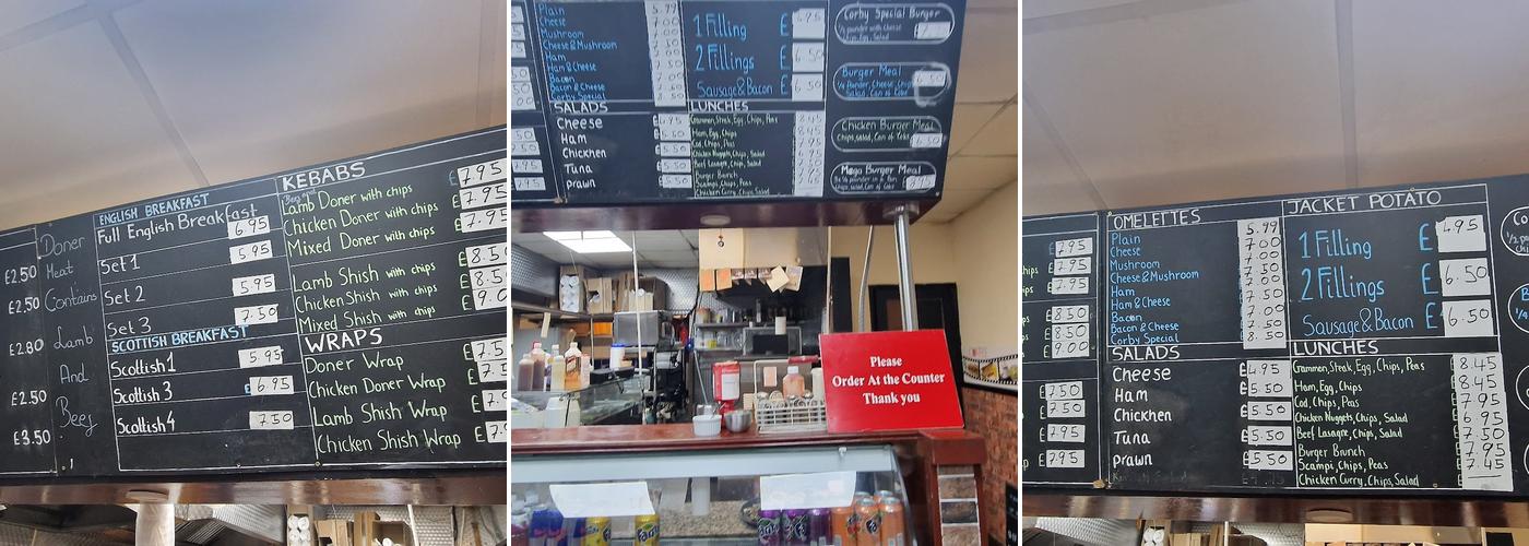 Ali Baba Corby Pizza & Kebab Menu