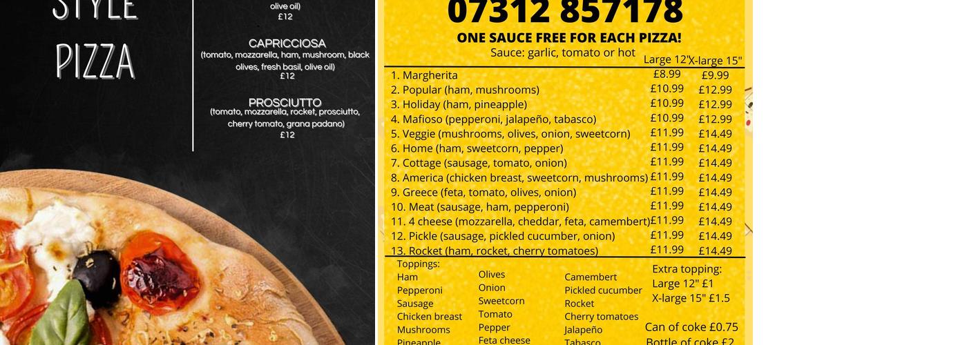 Mariano Italiano Menu