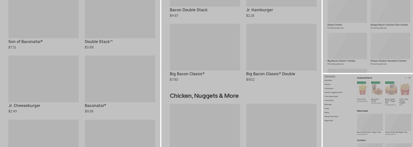 Wendy's Menu