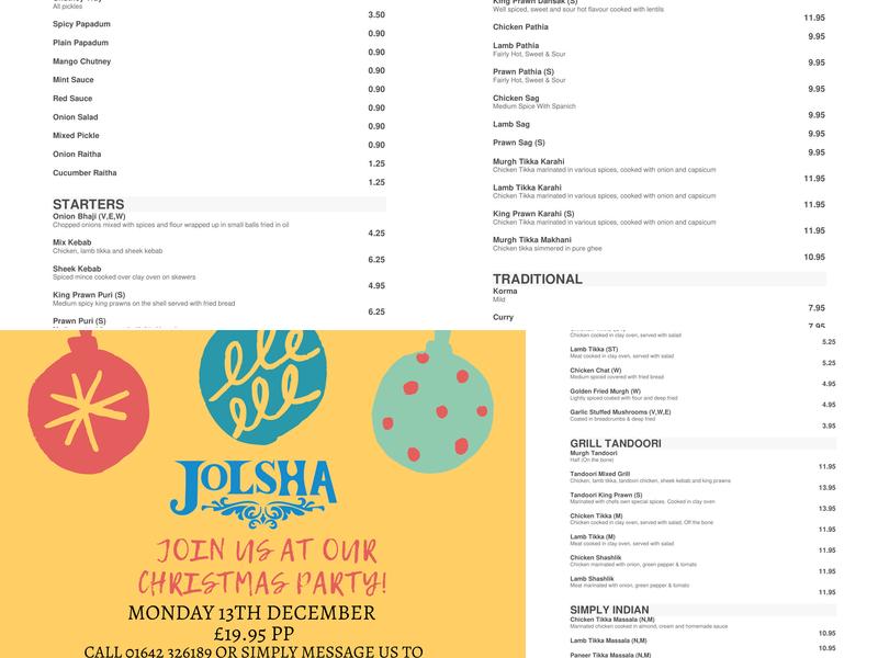Jolsha Menu
