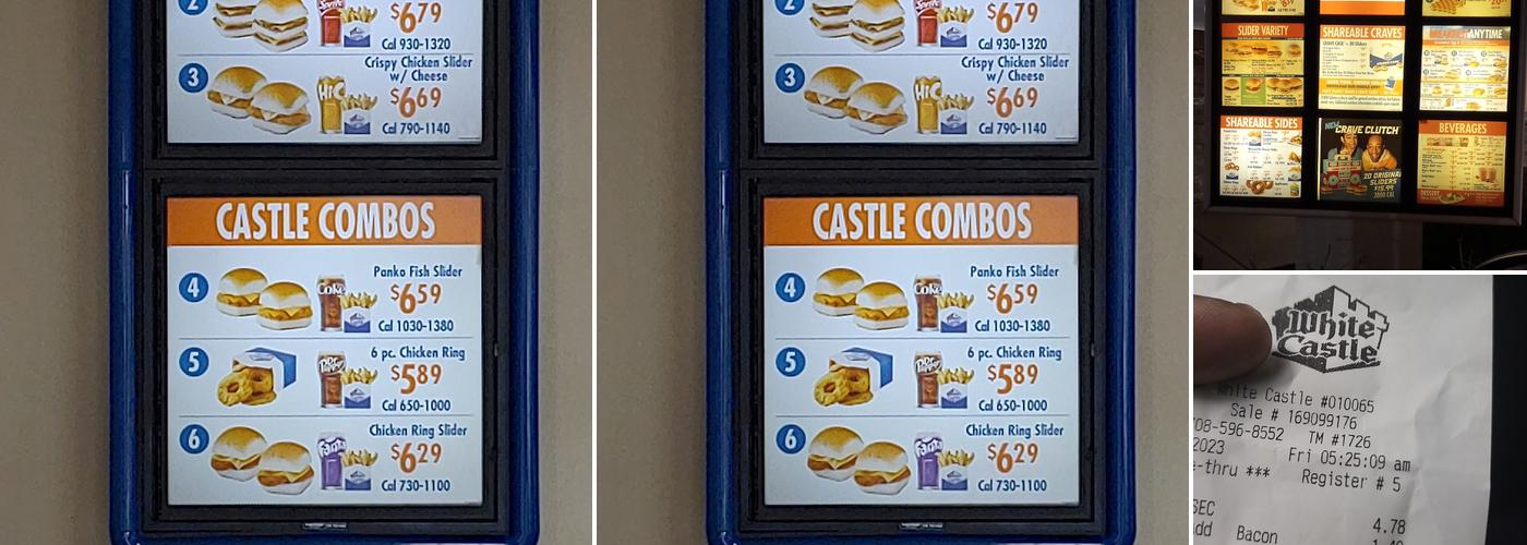 White Castle Menu