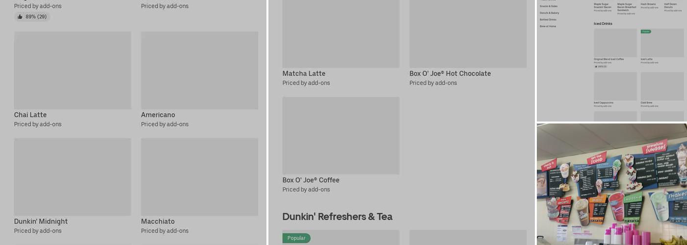 Dunkin' Menu
