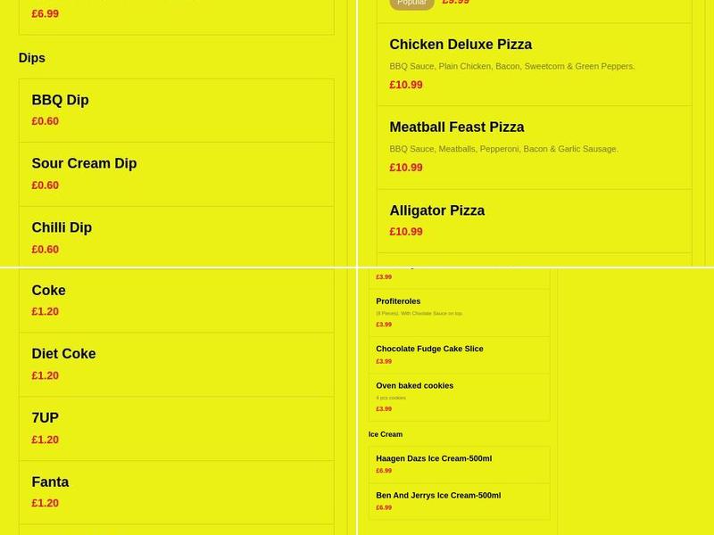 Mammas Pizza Coulsdon/pizza 2 Night Menu