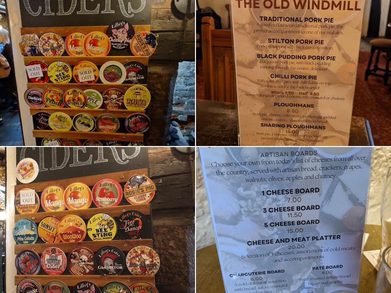 The Old Windmill Menu