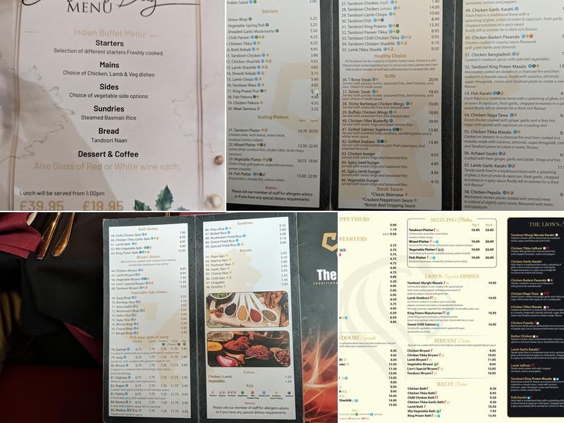 The Lion's Inn (Restaurant) Menu