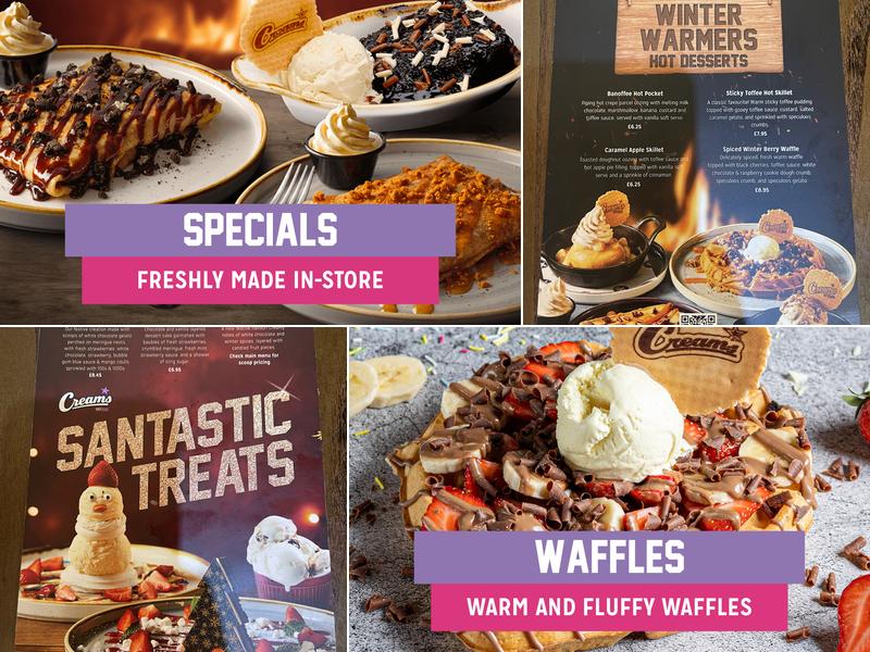 Creams Coventry Menu