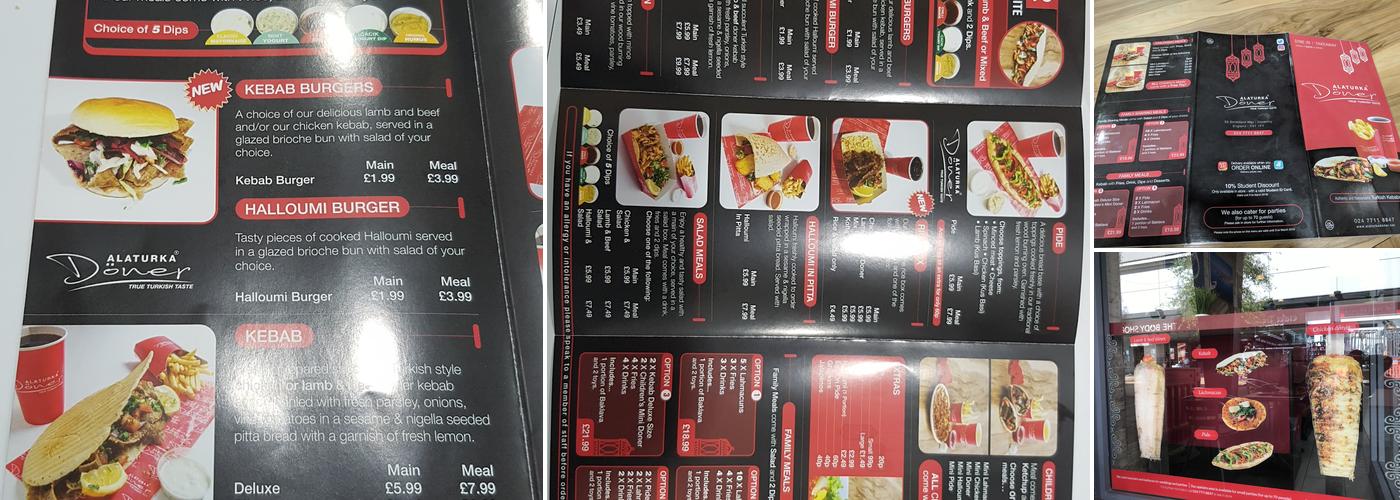 Alaturka Doner Menu