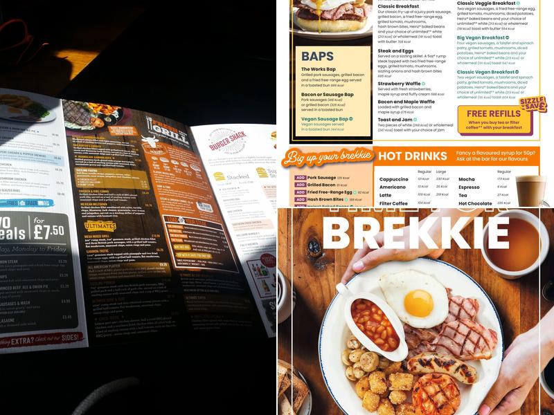 The Coundon Hotel Menu