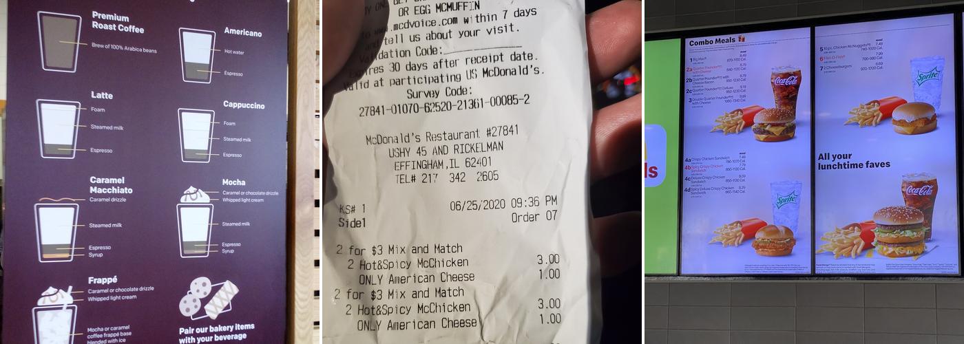 McDonald's Menu