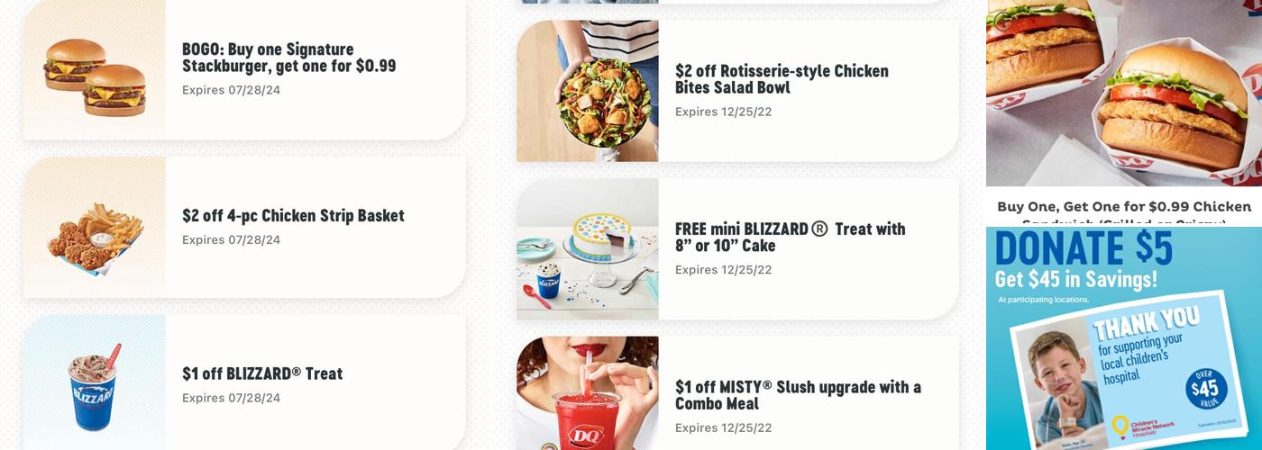 Dairy Queen Grill & Chill Menu