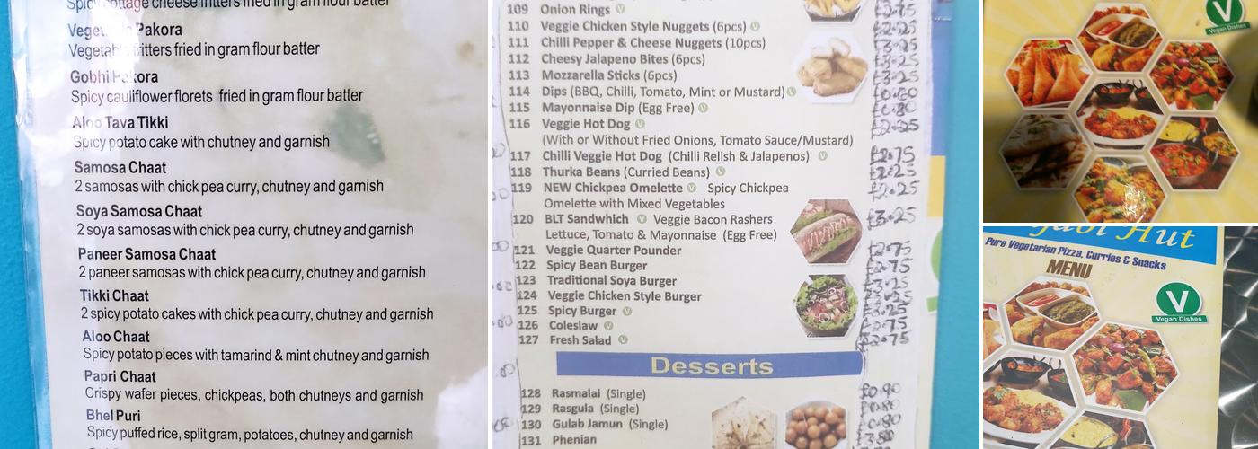 Panjabi Hut Menu