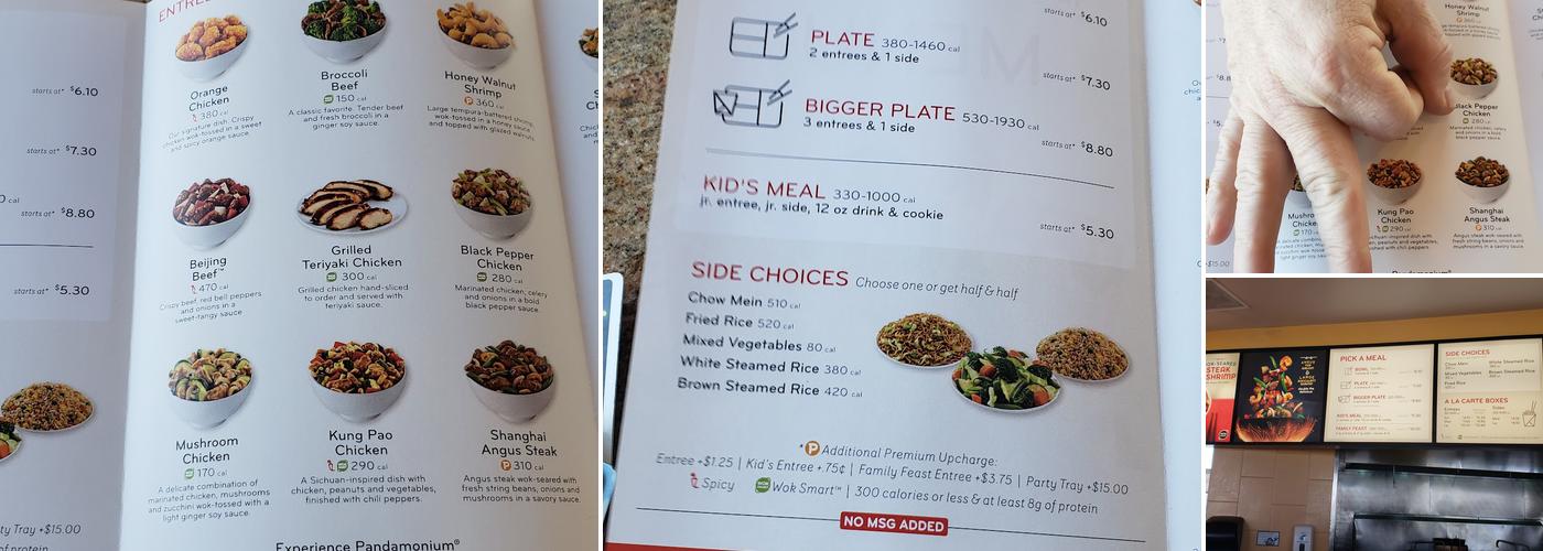 Panda Express Menu