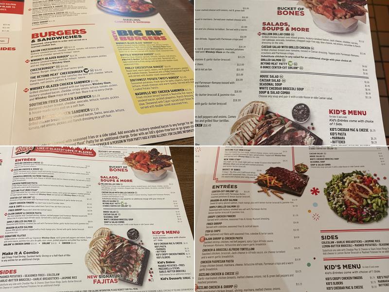 TGI Fridays Menu