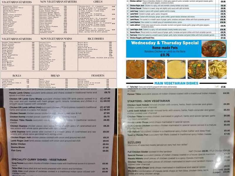 The New Crow Bar & Grill Menu