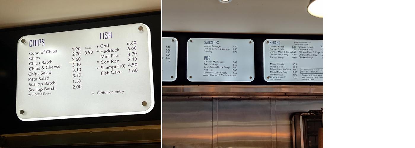 Poseidon Fish Bar Menu