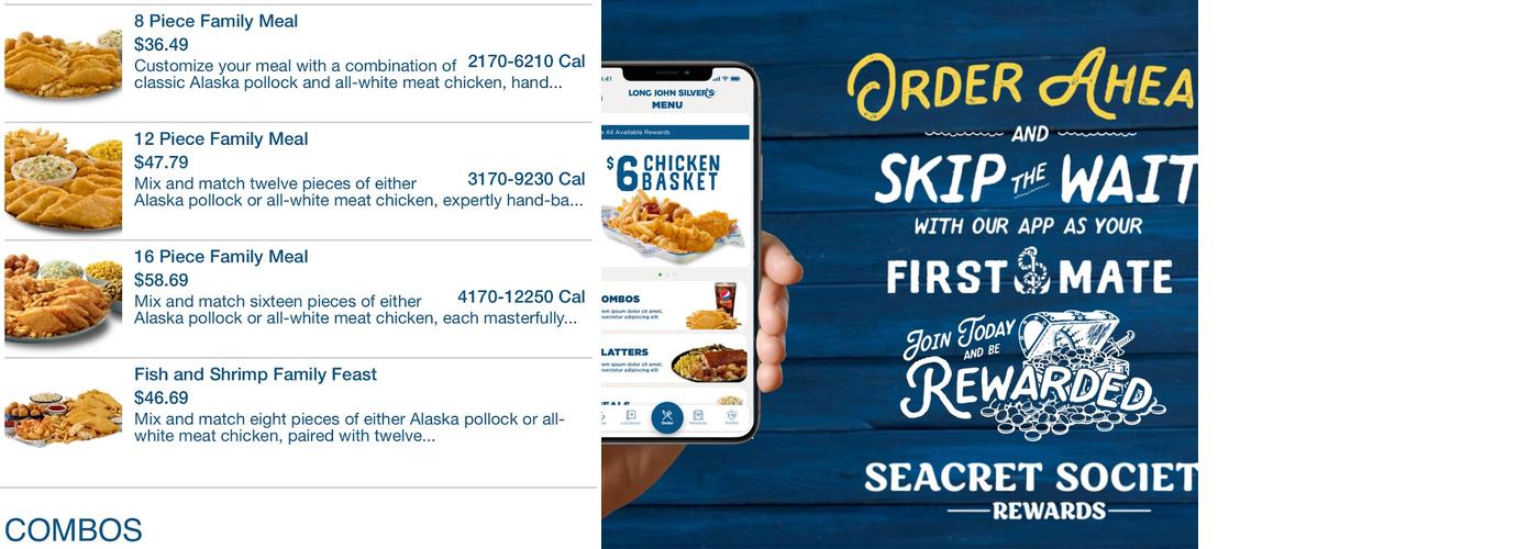 Long John Silver's Menu