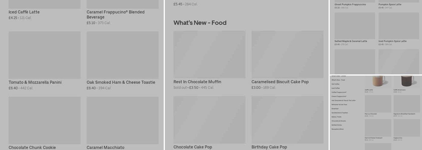 Starbucks Coffee Menu