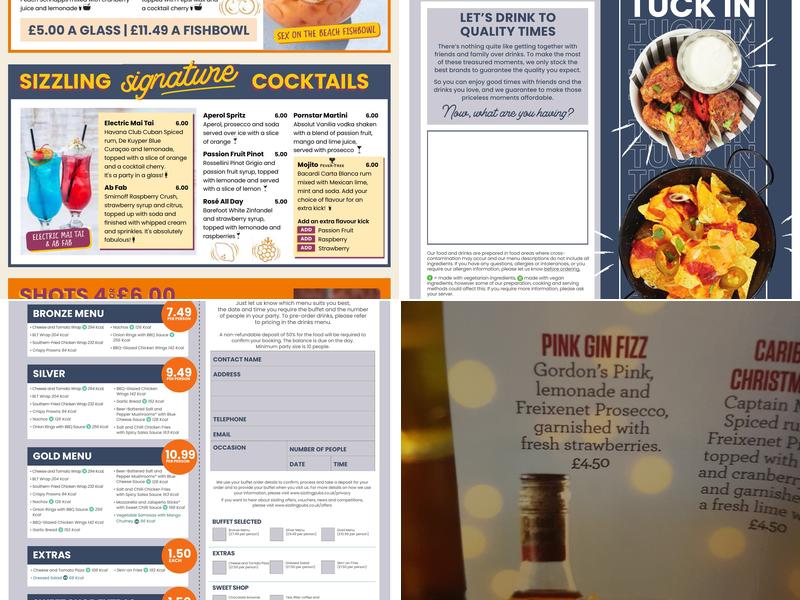 Sizzling Pub & Grill Menu