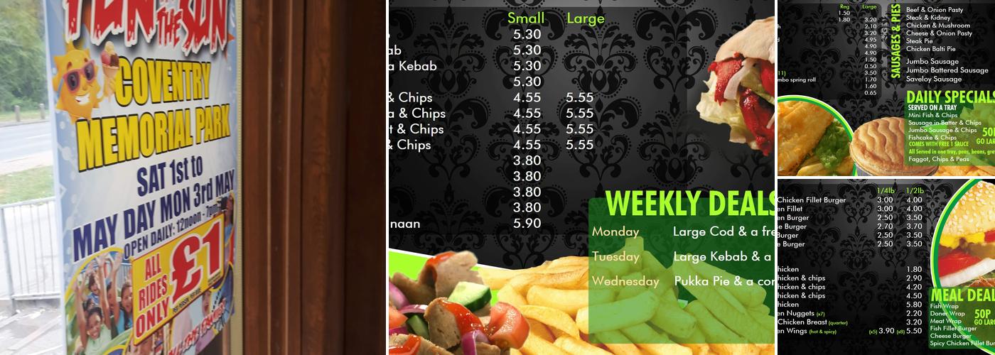 St. Georges Plaice Menu