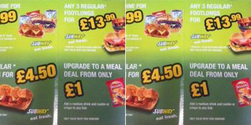 Subway Menu