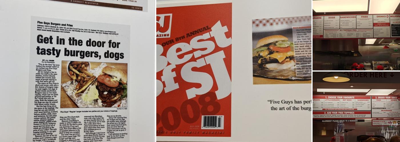 Five Guys Coventry Menu