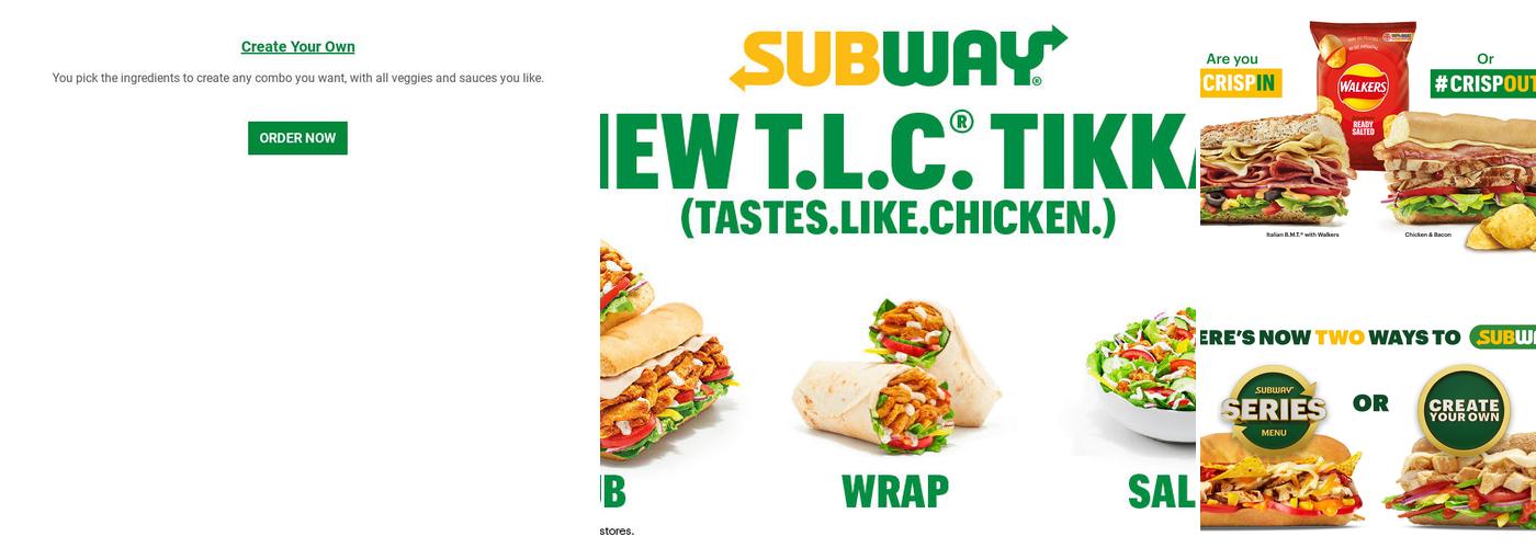 Subway Menu