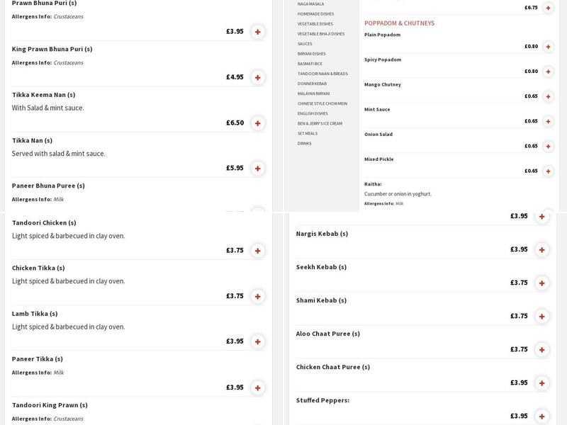 Barras Green Social Club Menu